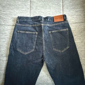 Dark Blue Raw Denim Jeans